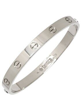 Cartier Bracelet Love Vintage White Gold 17 Classic Model 18 Bangle